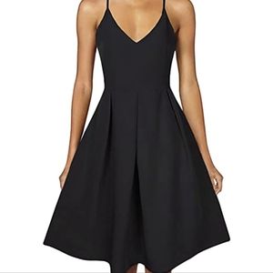NWT Black Deep V-neck Spaghetti Strap Dress